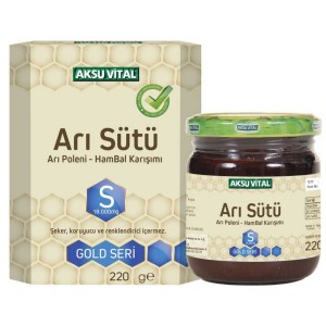 Aksu Vital Arı Sütü Arı Poleni Ham Bal Karışımı 18.000 Mg 220 Gr görseli.