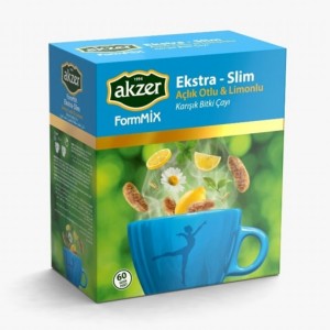 Akzer Açlık Otlu Limonlu Form Çayı 60’lı Süzen Poşet görseli.