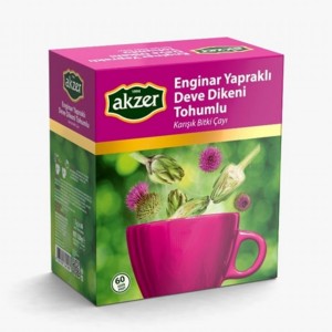 Akzer Enginarlı Deve Dikeni Tohumlu Çay 60’lı görseli.